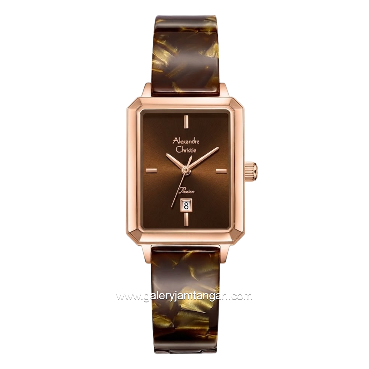 Alexandre Christie Passion AC 2B75 LD BRGBO Brown Dial Brown Acetate Strap