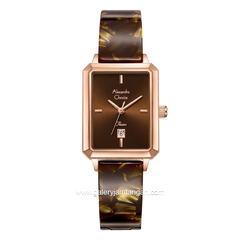 Alexandre Christie Passion AC 2B75 LD BRGBO Brown Dial Brown Acetate Strap