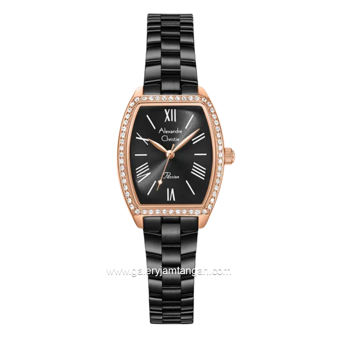 Alexandre Christie Passion AC 2C10 LH BBRBA Black Dial Black Stainless Steel Strap