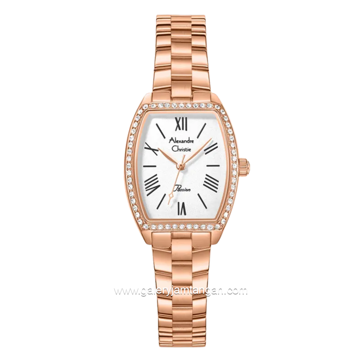 Alexandre Christie Passion AC 2C10 LH BRGSL Silver Dial Rose Gold Stainless Steel Strap