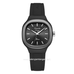 Alexandre Christie Passion AC 2B77 LH RIGBA Black Dial Black Rubber Strap