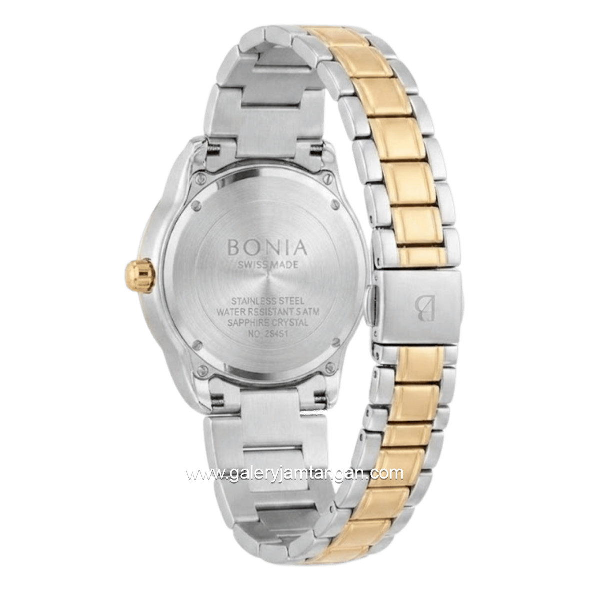 BONIA ROSSO BNR10988-2117S Combi Silver Gold Stainless Steel Strap