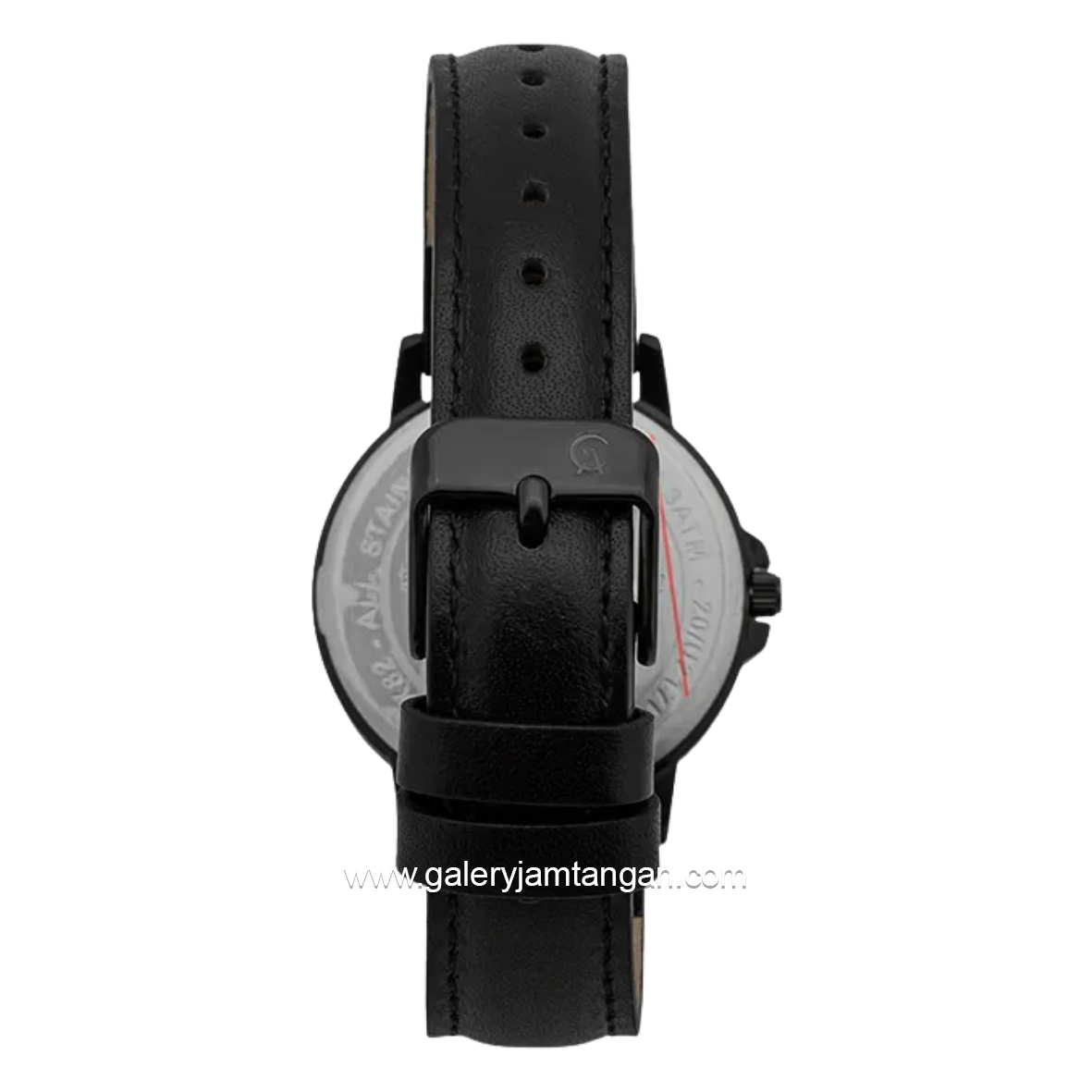 Alexandre Christie AC 1014 MD Full Black Leather Strap