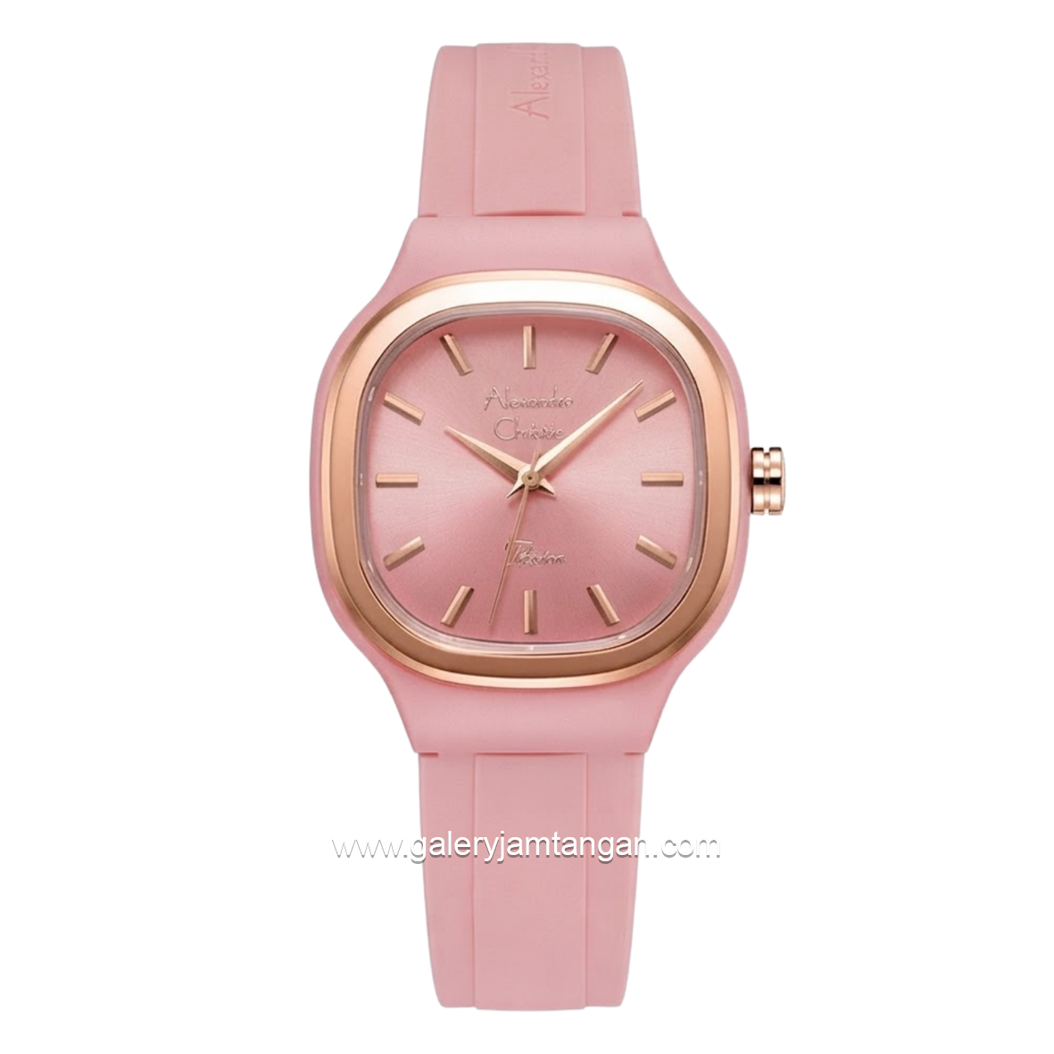 Alexandre Christie Passion AC 2B77 LH RRGPN Pink Dial Pink Rubber Strap