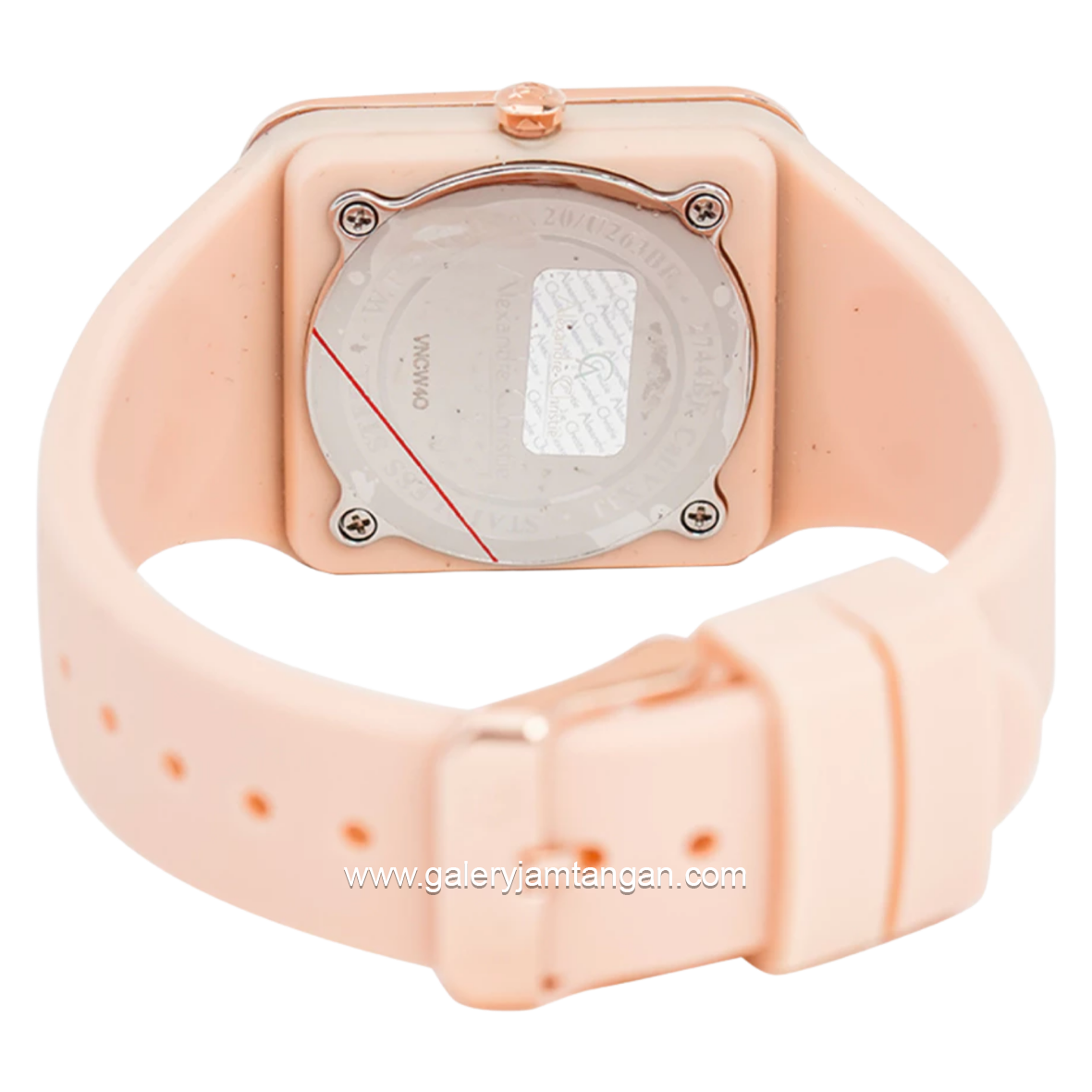 Alexandre Christie AC 2744 BF PEACH ROSE Multifunction Rubber Strap
