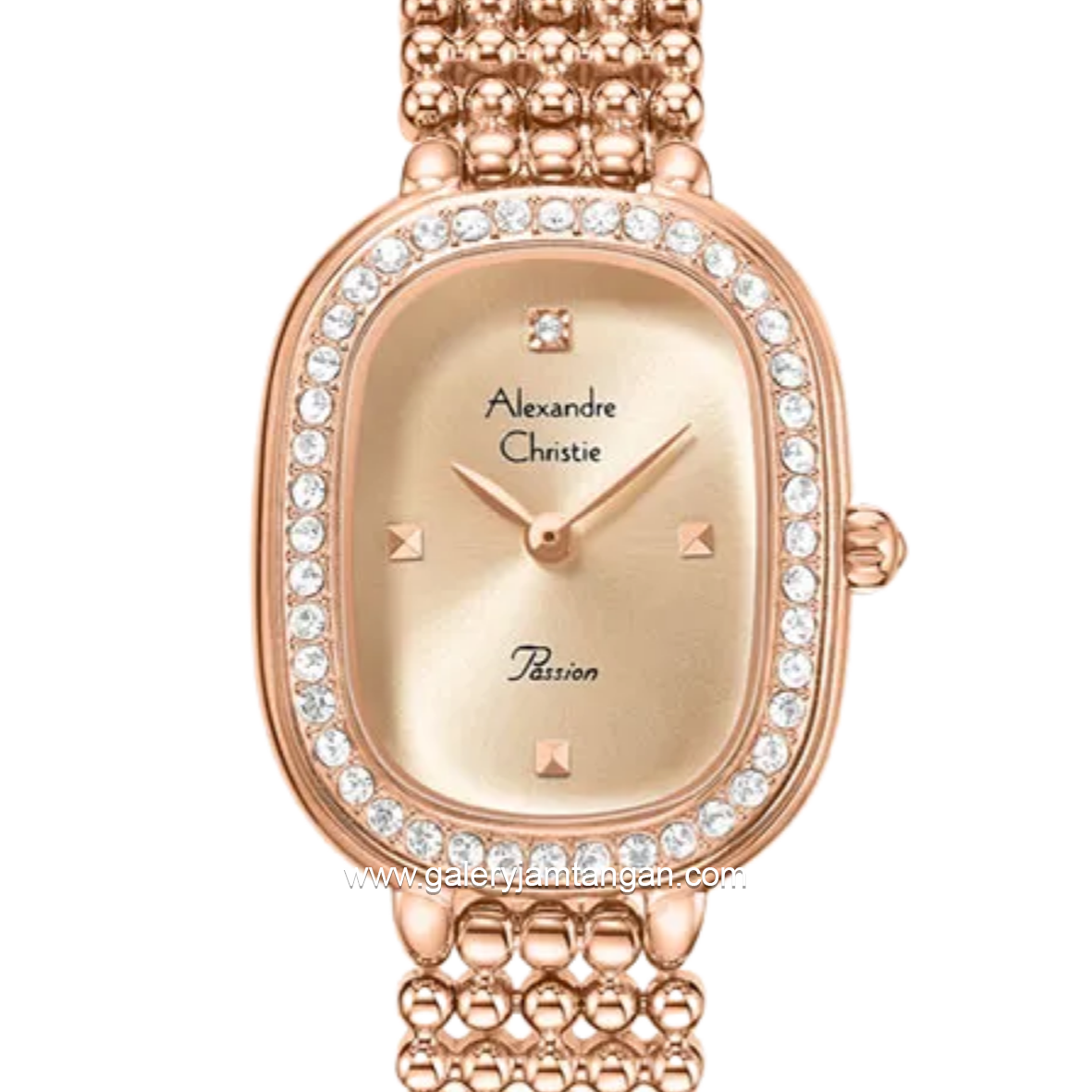 Alexandre Christie Passion AC 2C12 LH BRGLN Rose Gold Dial Rose Gold Stainless Steel Strap