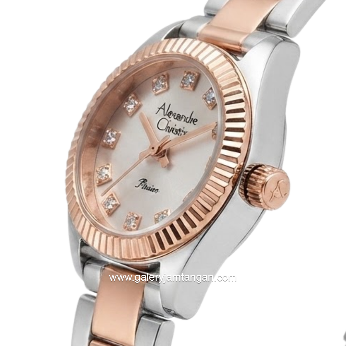Alexandre Christie Passion AC 2C18 LHFTRLG Rose Gold Dial Dual Tone Stainless Steel Strap