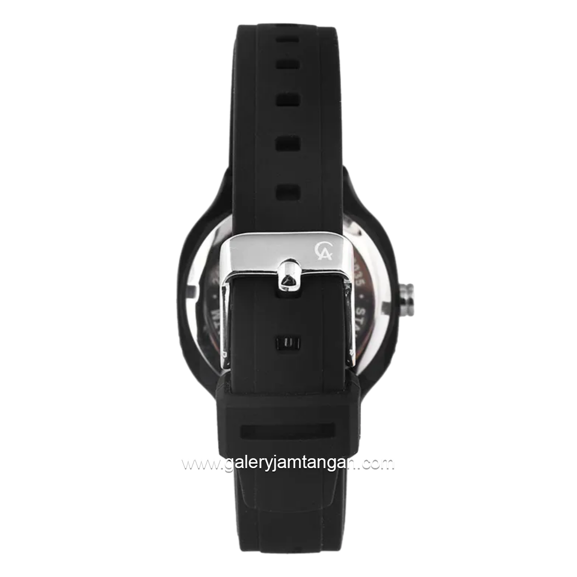 Alexandre Christie Passion AC 2B77 LH RIGBA Black Dial Black Rubber Strap