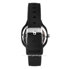 Alexandre Christie Passion AC 2B77 LH RIGBA Black Dial Black Rubber Strap