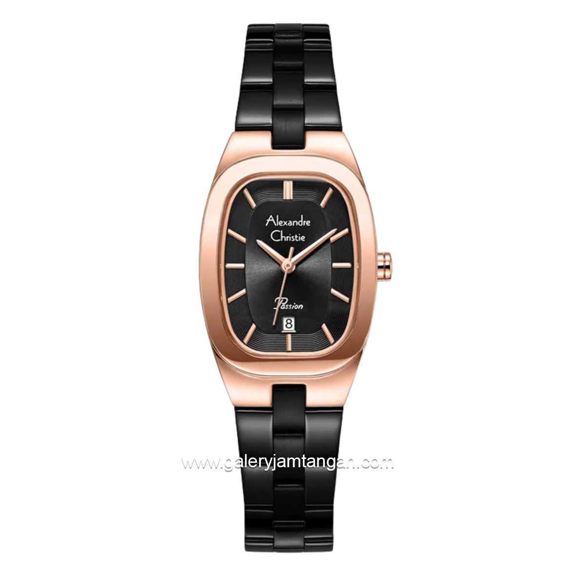 Alexandre Christie Passion AC 2B53 LD BBRDG Black Dial Black Stainless Steel Strap