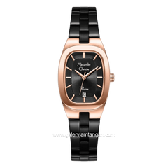 Alexandre Christie Passion AC 2B53 LD BBRDG Black Dial Black Stainless Steel Strap