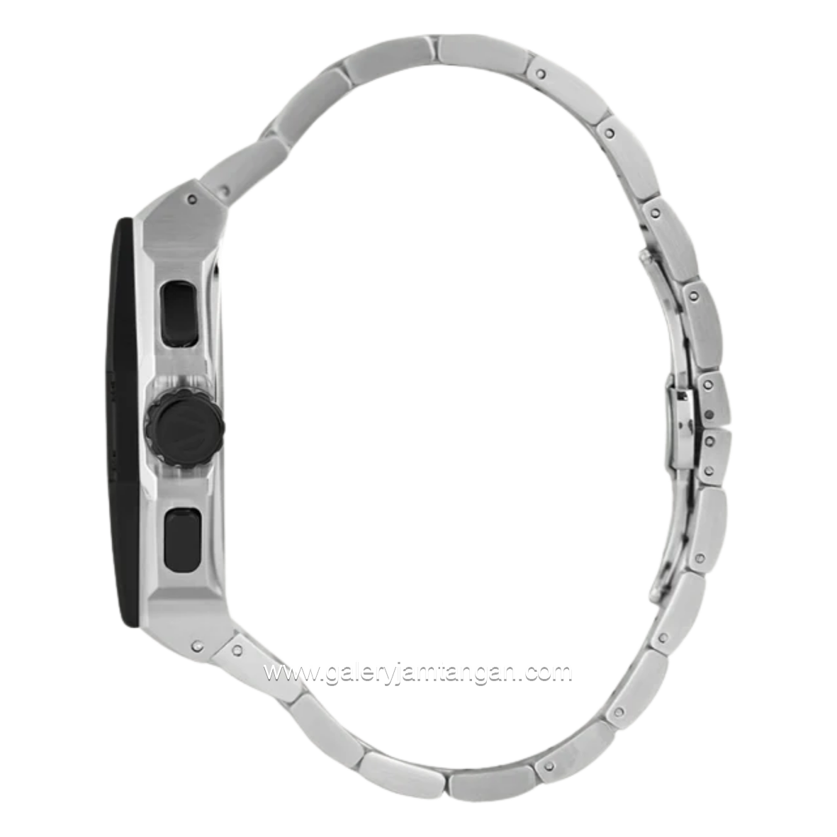 CHRIST VERRA Code-X Series CV 12381G-10 BLK Silver Black Stainless Steel Strap