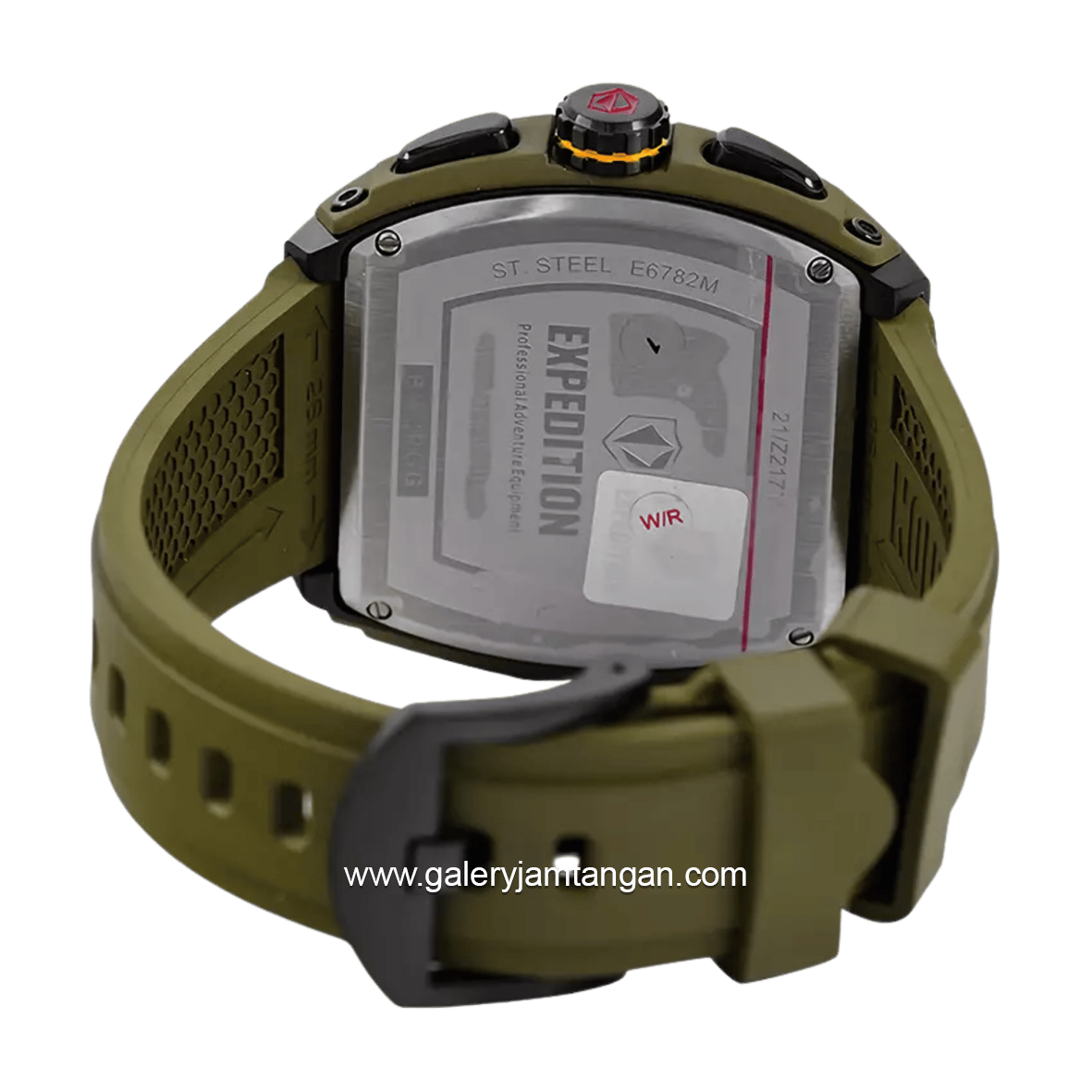 Expedition E 6782 M Army White Chronograph Rubber Strap