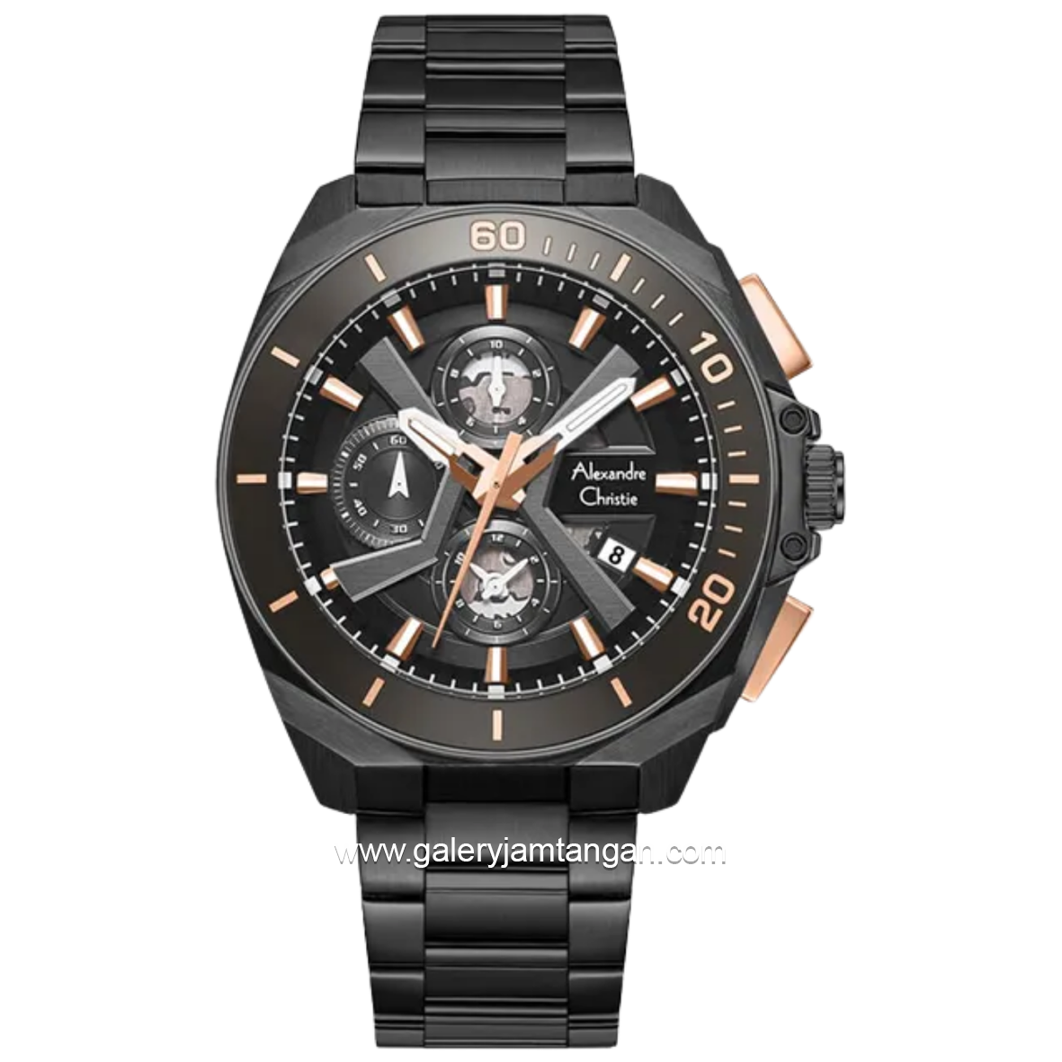 Alexandre Christie Chronograph AC F6695 MCFEPBARG Stainless Steel Strap