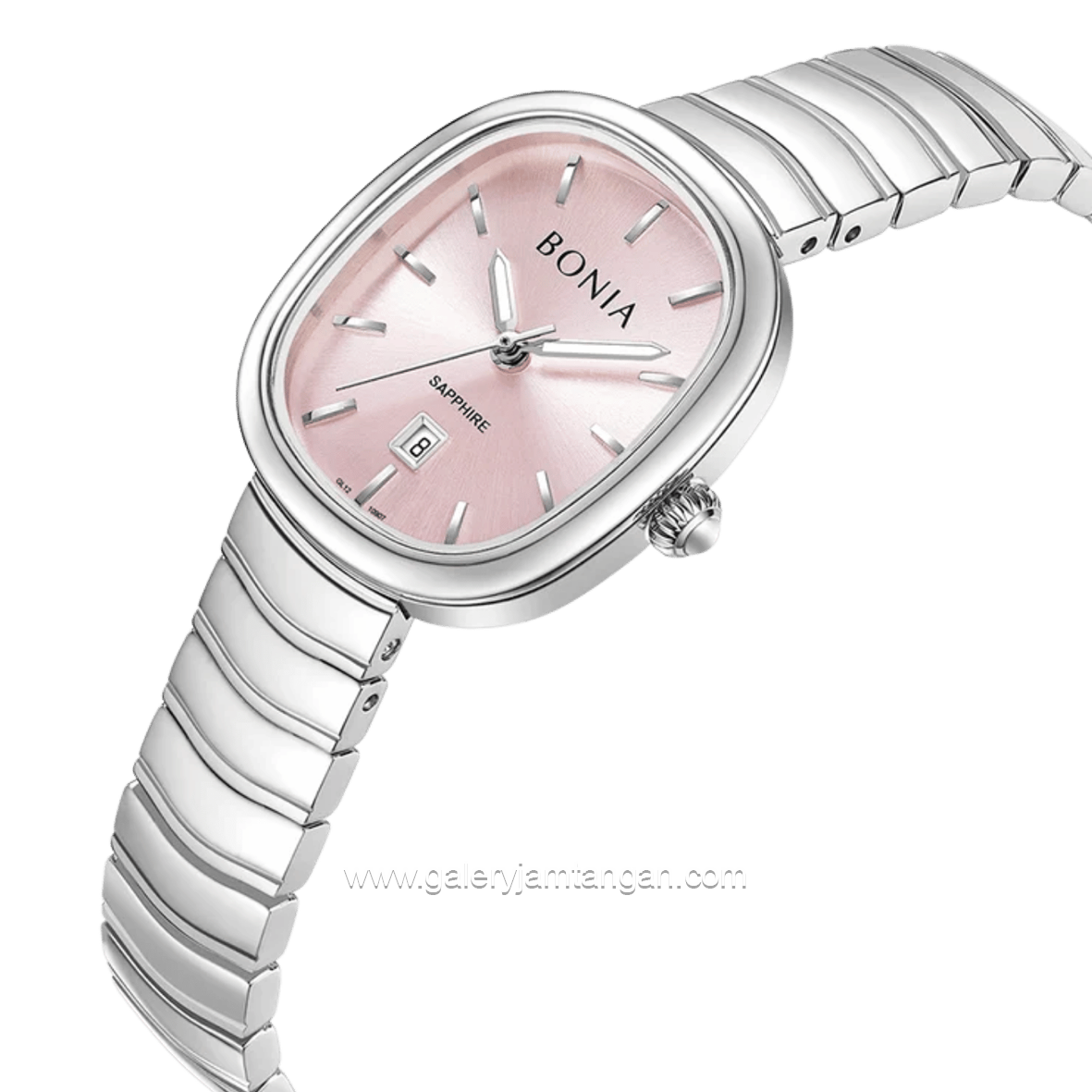 BONIA BNB10907-2372 Silver Dial Pink Stainless Steel Strap