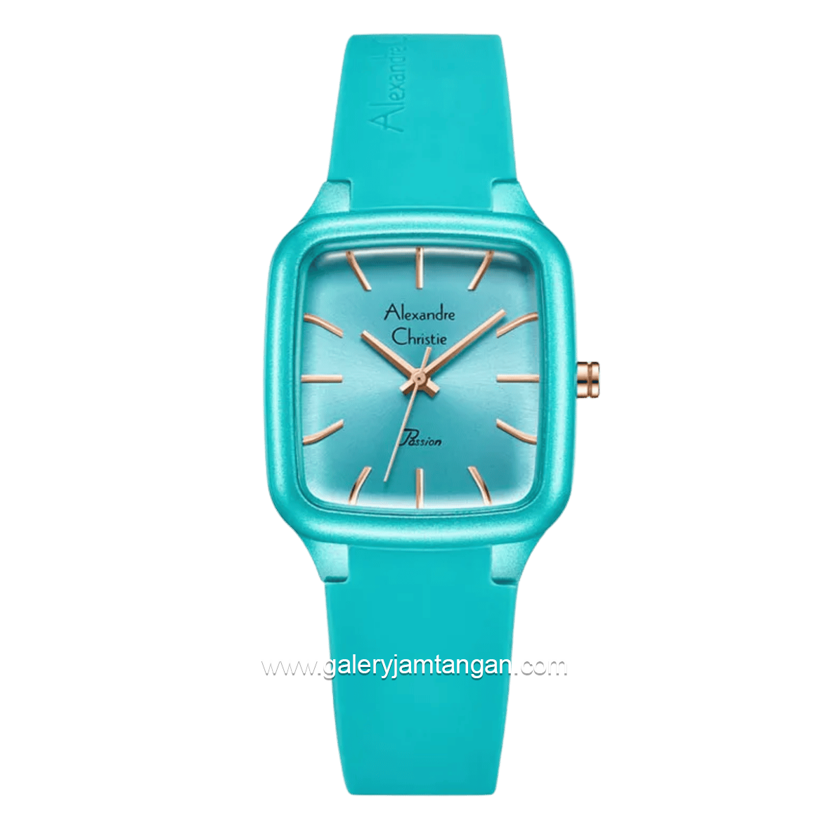 Alexandre Christie Passion AC 2A08 LH RRGLB Light Blue Dial Light Blue Rubber Strap