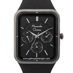 Alexandre Christie AC 2744 BF Black Multifunction Rubber Strap