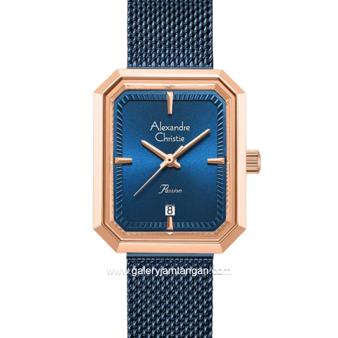 Alexandre Christie Passion AC 2B29 LD BURBU-2 Blue Dial Blue Mesh Strap