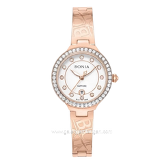 BONIA BNB10938-2517S Rose Gold Dial White Stainless Steel Strap
