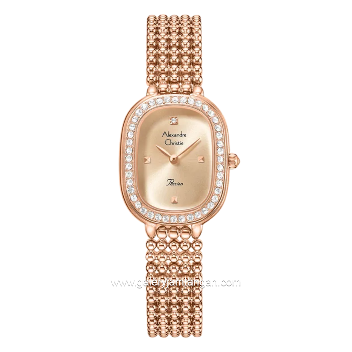 Alexandre Christie Passion AC 2C12 LH BRGLN Rose Gold Dial Rose Gold Stainless Steel Strap