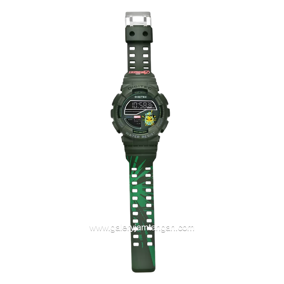 DIGITEC DG-5210T-MV GR-6B MARVEL Digital Full Green Rubber Strap
