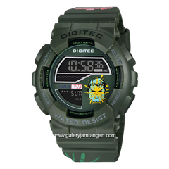 DIGITEC DG-5210T-MV GR-6B MARVEL Digital Full Green Rubber Strap