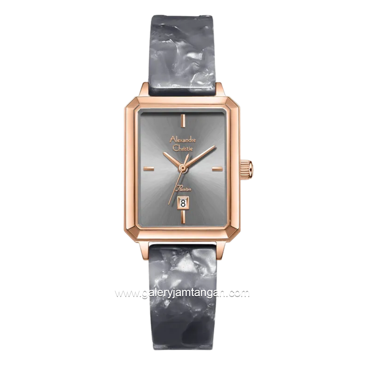 Alexandre Christie Passion AC 2B75 LD BRGGR Grey Dial Grey Acetate Strap