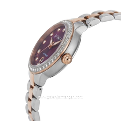 BONIA BNB10909-2667S Silver Combi Gold Dial Maroon Stainless Steel Strap