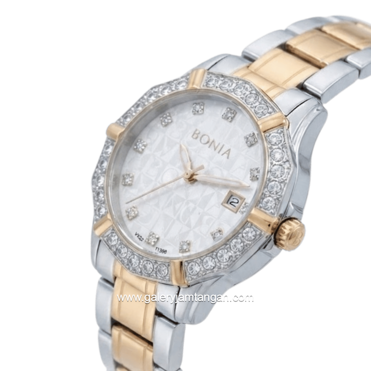 BONIA ROSSO BNR10988-2617S Silver Combi Rose Gold Dial White Stainless Steel Strap
