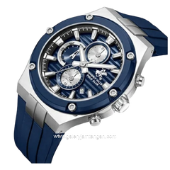 BEVERLY HILLS POLO CLUB BHPC BP3822X.399 Blue Silicone Strap Men's Watches
