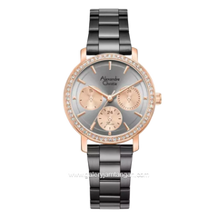 Alexandre Christie Multifunction AC 2B92 BFBGRGR Grey Dial Grey Stainless Steel Strap