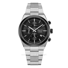 Alexandre Christie Chronograph AC 8697 MC Black Dial Stainless Steel Strap