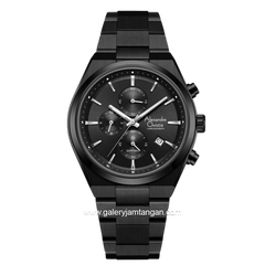 Alexandre Christie Chronograph AC 8697 MC BIPBA Black Dial Black Stainless Steel Strap