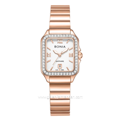 BONIA BNB10905-2513S Gold Dial White Stainless Steel Strap