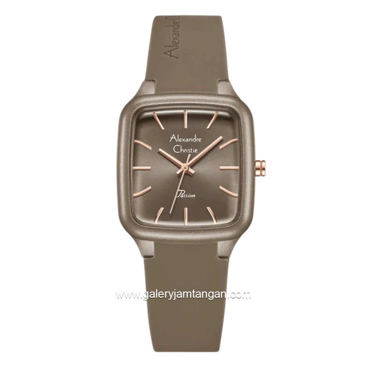 Alexandre Christie Passion AC 2A08 LH RRGDB Brown Dial Brown Rubber Strap