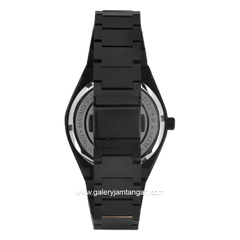 Alexandre Christie AC 8697 LD BIPBA Sapphire Black Dial Black Stainless Steel Strap