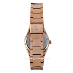 Alexandre Christie AC 8697 LD BRGLN Sapphire Rose Gold Dial Rose Gold Stainless Steel Strap