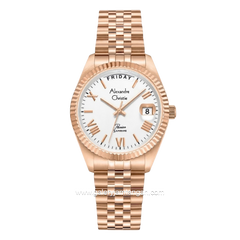 Alexandre Christie AC 5014 LEBRGSL White Dial Rose Gold Stainless Steel Strap