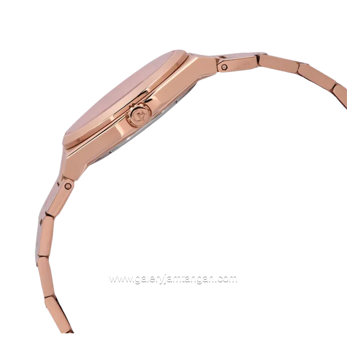 Alexandre Christie AC 8697 LD BRGPN Sapphire Pink Dial Rose Gold Stainless Steel Strap