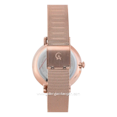 Alexandre Christie Passion AC 2A55 BF BRGSL Silver Dial Rose Gold Mesh Strap