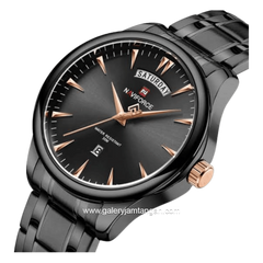 NAVIFORCE NF-9213M Black Hour Marker Rosegold Stainless Steel