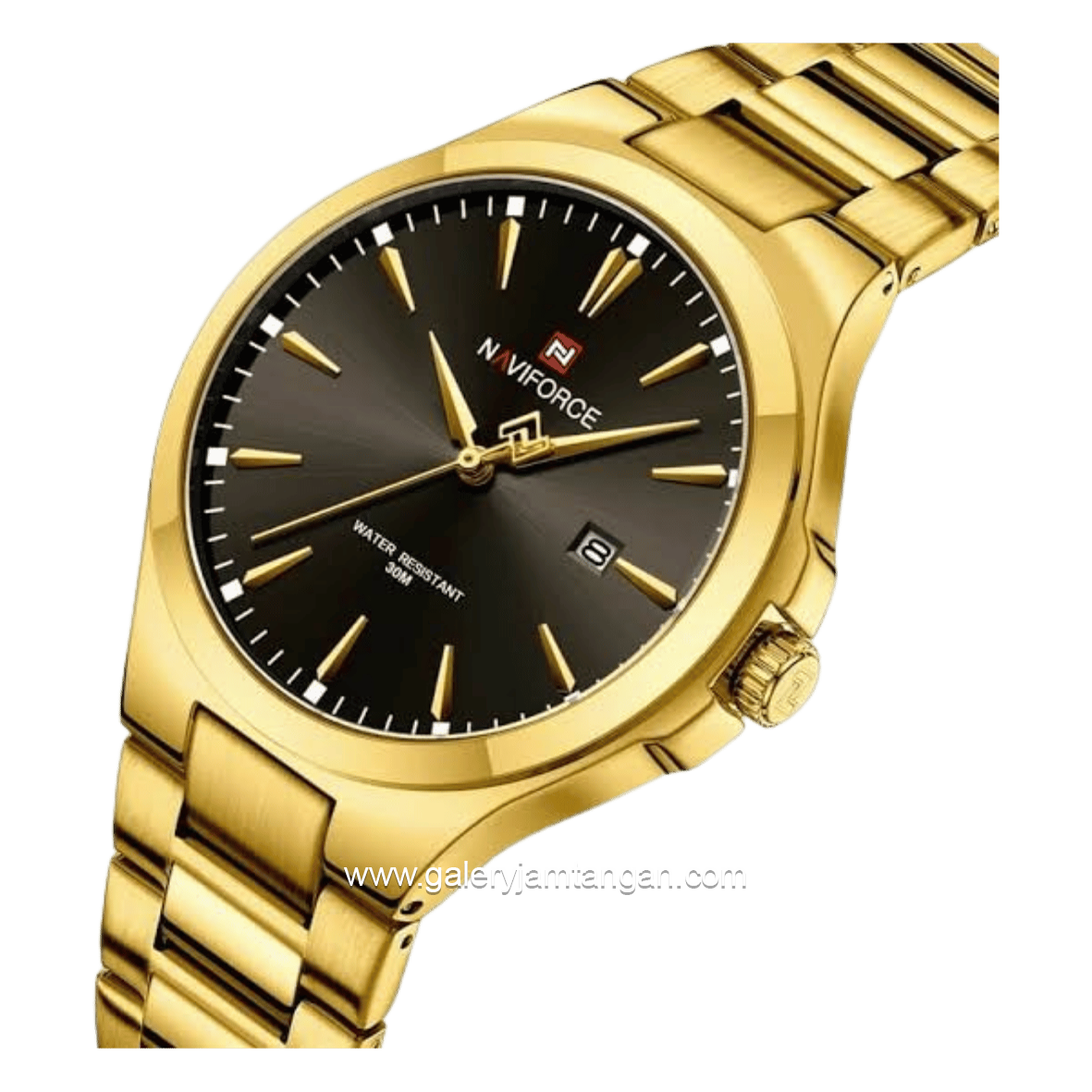 NAVIFORCE NF-9214 Gold Dial Black Stainless Steel