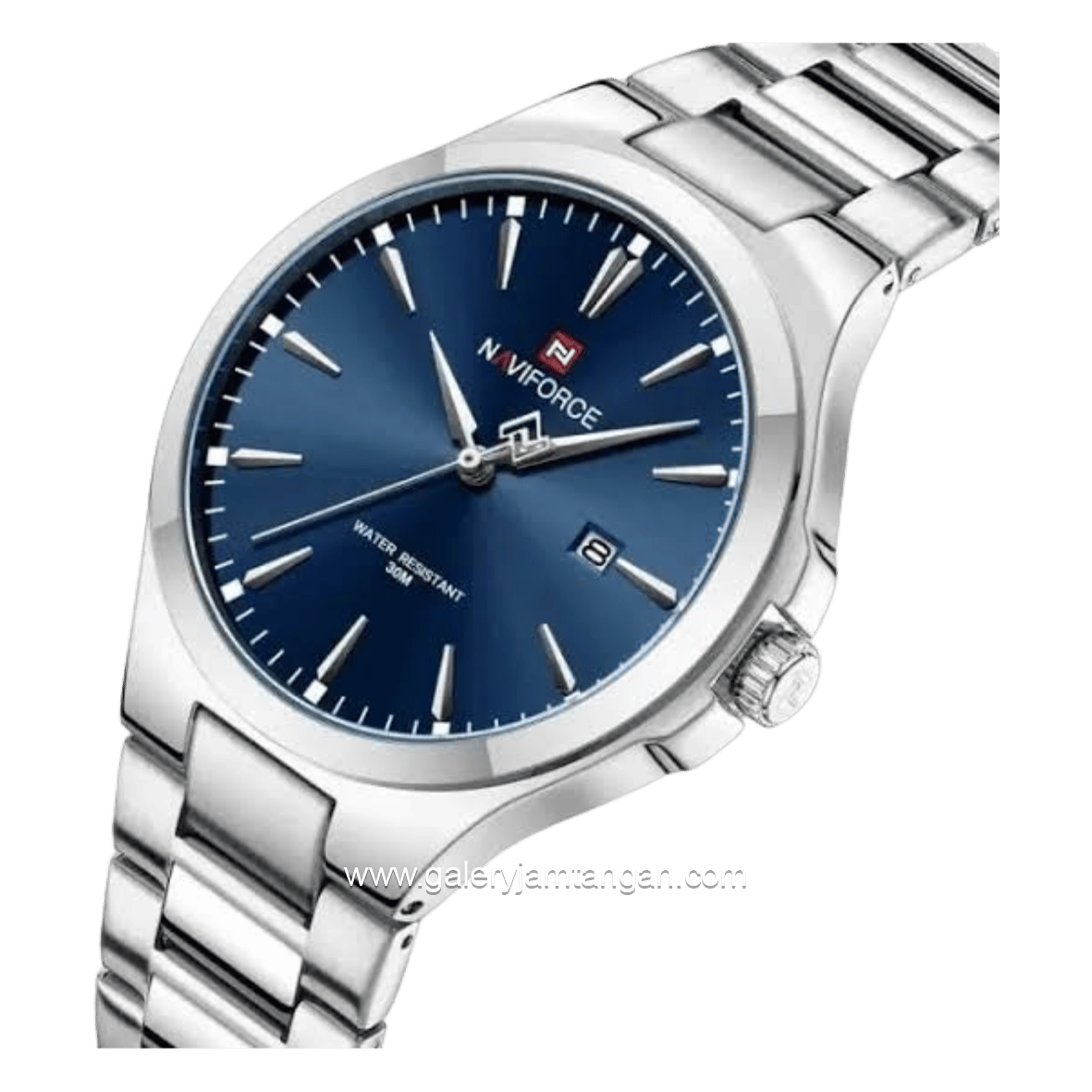 NAVIFORCE NF-9214 Silver Dial Blue Stainless Steel