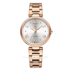 NAVIFORCE NF-5030 Rosegold Dial White Stainless Steel Strap