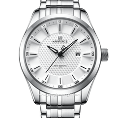 NAVIFORCE NF-8032 Silver Dial White Stainless Steel