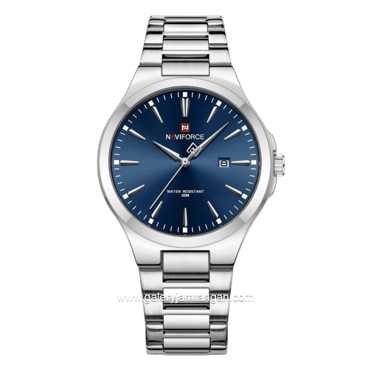 NAVIFORCE NF-9214 Silver Dial Blue Stainless Steel