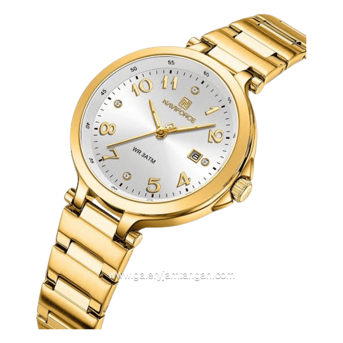 NAVIFORCE NF-5033L Gold Dial Silver Stainless Steel