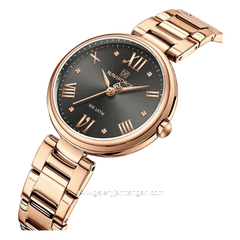 NAVIFORCE NF-5030 Rosegold Dial Brown Stainless Steel Strap