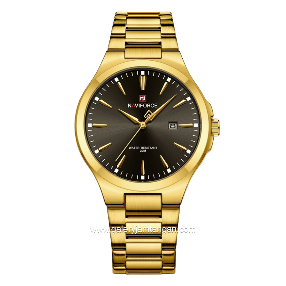 NAVIFORCE NF-9214 Gold Dial Black Stainless Steel