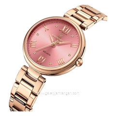 NAVIFORCE NF-5030 Rosegold Dial Red Stainless Steel Strap